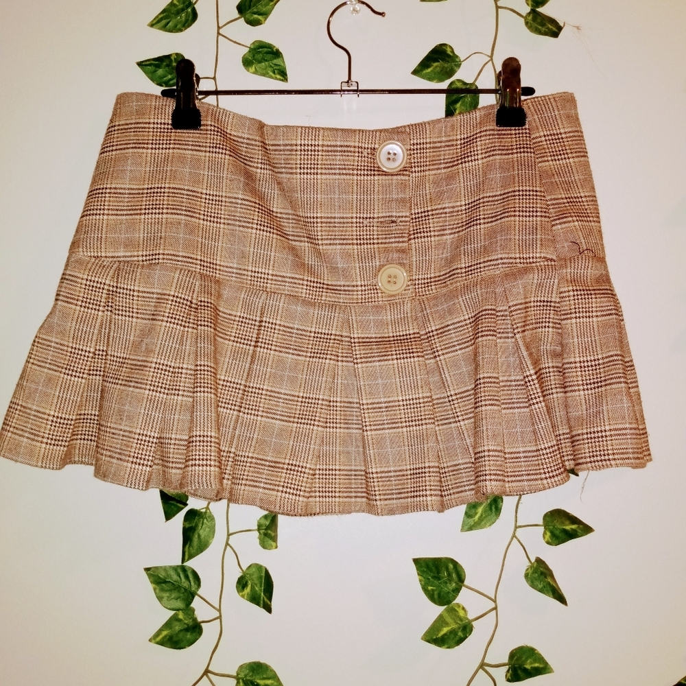 Brown and Beige mini skirt